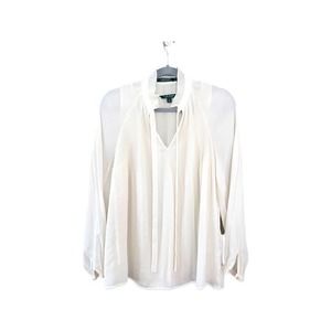 Lauren Ralph Lauren Pleated Georgette Blouse - Sz M